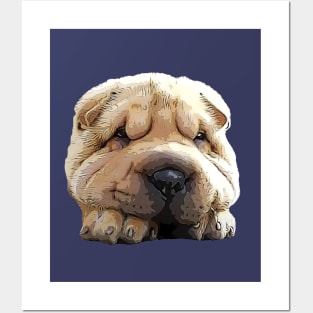 Shar Pei Cute Puppy Paws Posters and Art